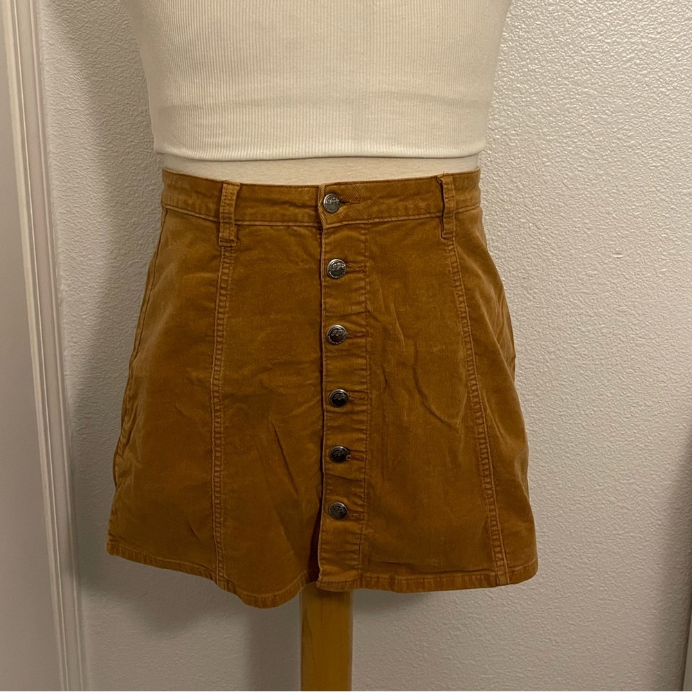 Corduroy tan skirt.
